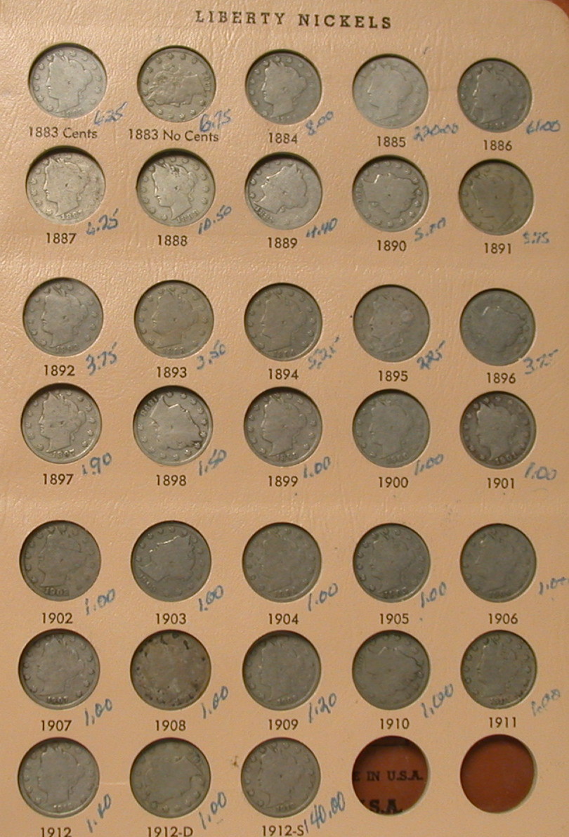 1883-1912 Complete V Nick Collection in Dansco Album - Click Image to Close